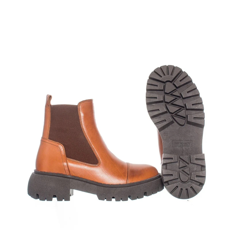 Pandora Chunky Chelsea boots — Cognac