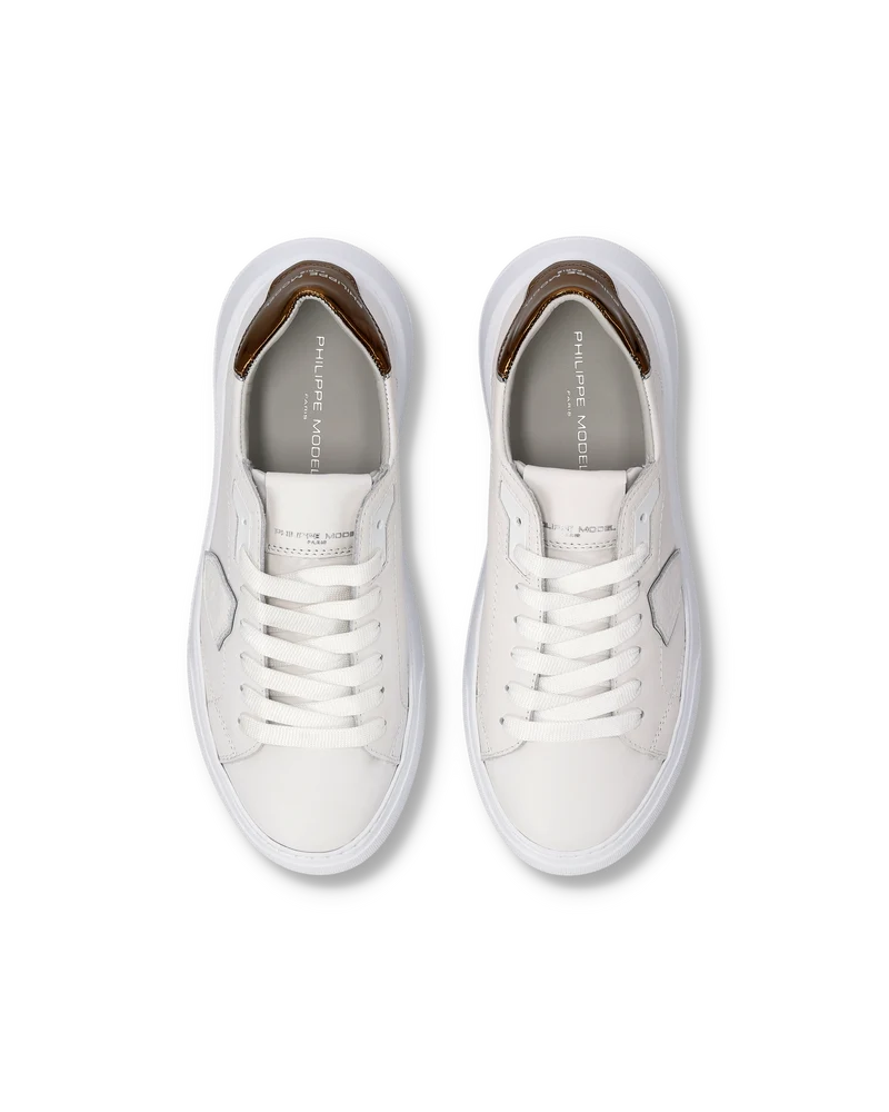 Sneakers Temple Women, White Bronze