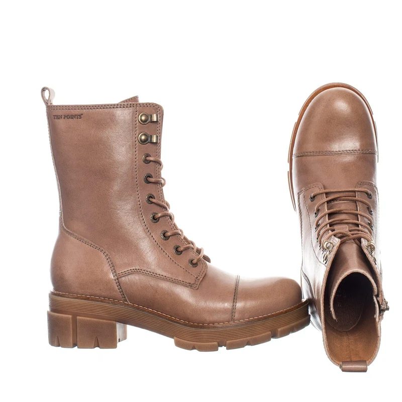 Cecilia Laced boots — Taupe