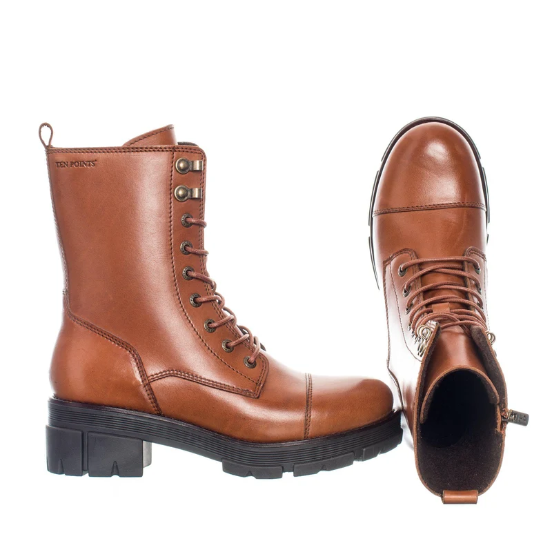 Cecilia Laced boots — Cognac