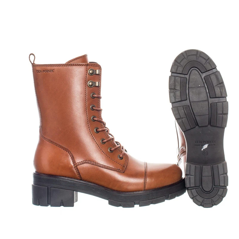 Cecilia Laced boots — Cognac