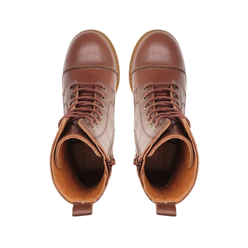 Pandora Laced boots — Chocolate