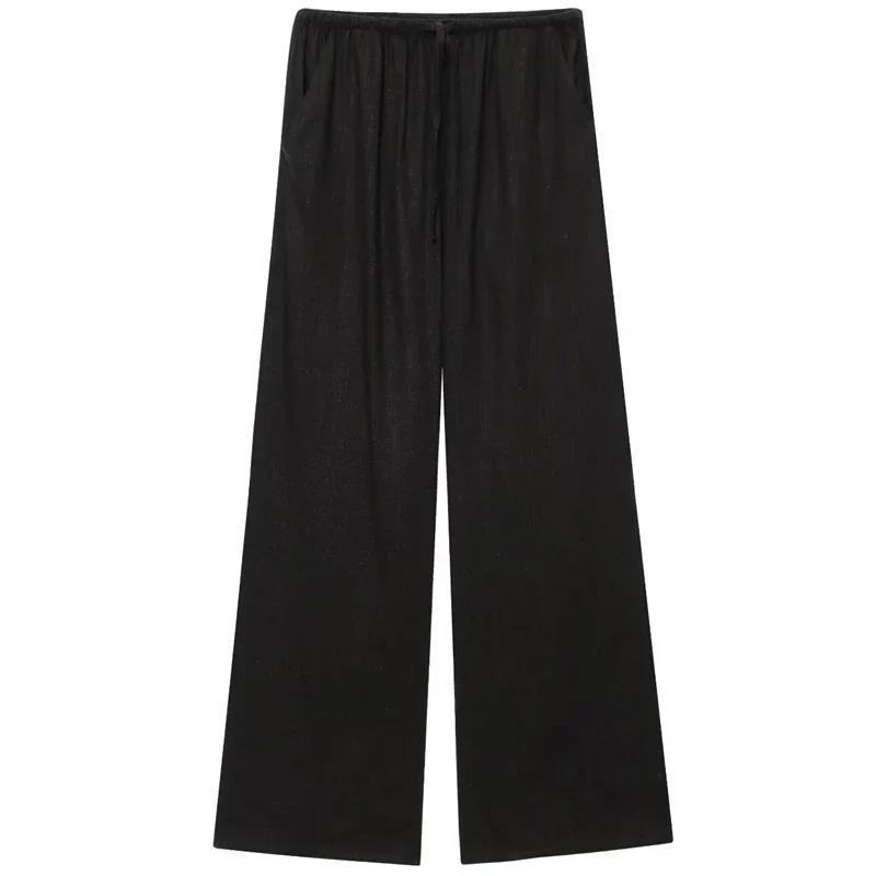 Velmira Damen Weite Sommerhose mit Hoher Taille und Lockerem Schnitt
