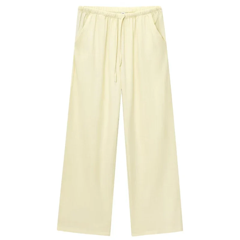 Velmira Damen Weite Sommerhose mit Hoher Taille und Lockerem Schnitt