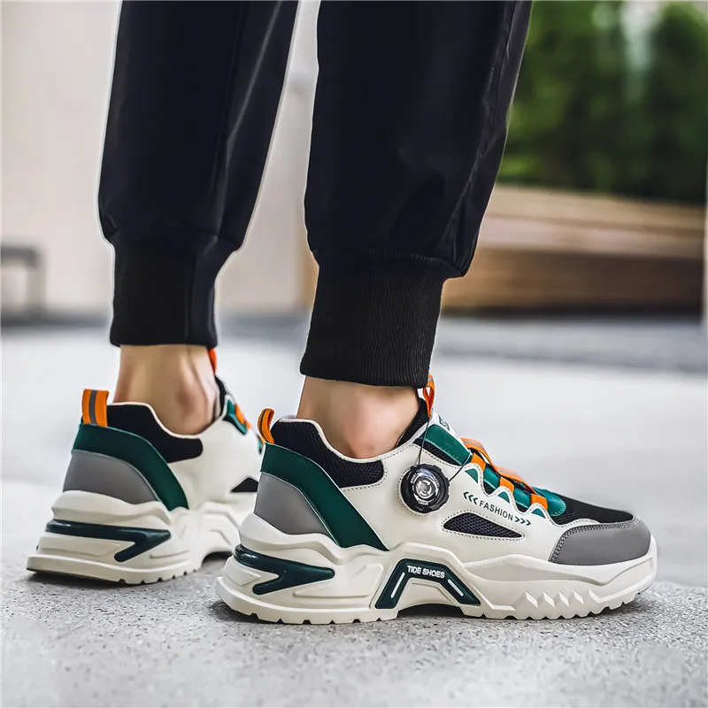 Rovento Herren Sneakers mit Drehverschluss und Mesh