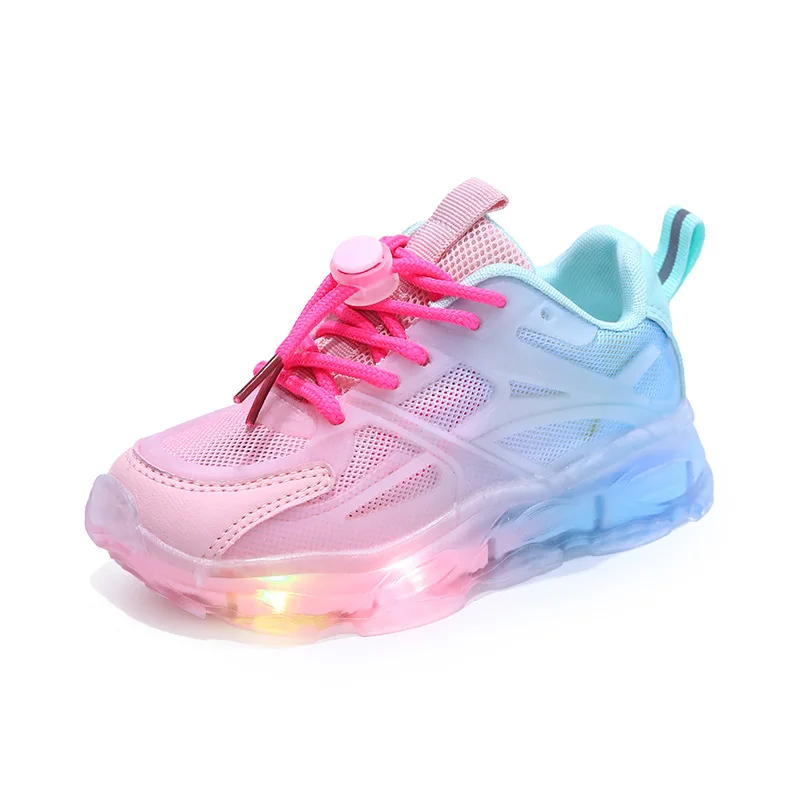 Kinder LED Sneakers Unisex mit Klettverschluss und rutschhemmender Sohle