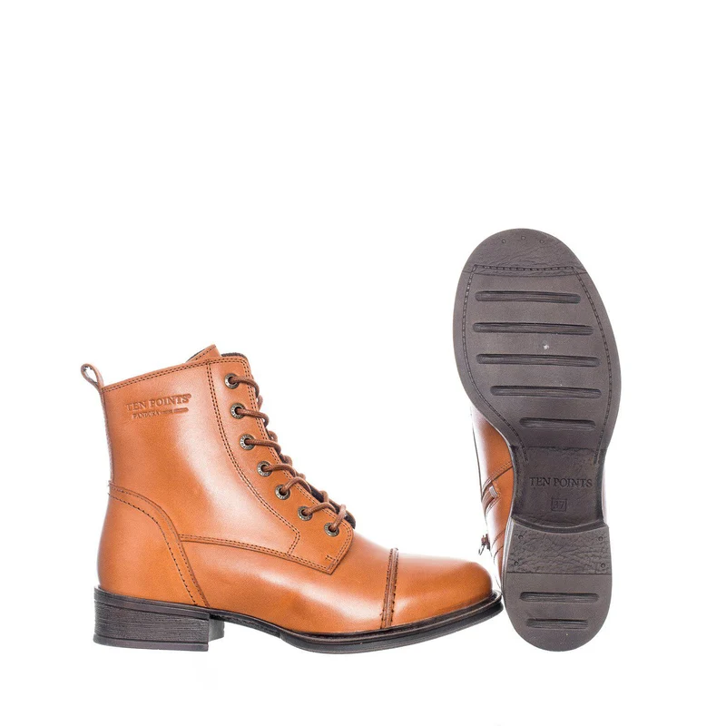 Pandora Laced boots — Cognac