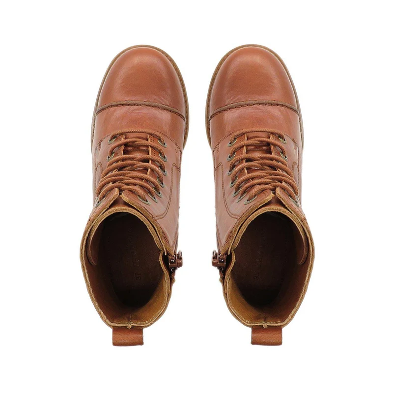 Pandora Laced boots — Cognac