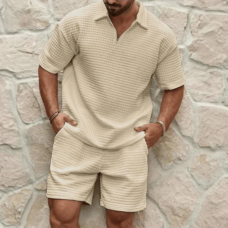 Solviero Herren 2-teiliges Set mit T-Shirt und Shorts