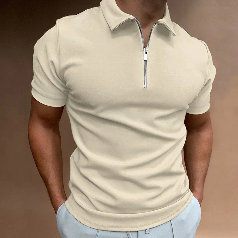 Karvion Herren Poloshirt mit Half-Zip