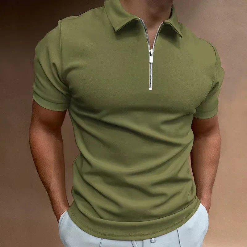 Karvion Herren Poloshirt mit Half-Zip