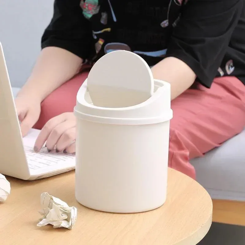 Selviro Mini Tisch-Mülleimer mit Klappdeckel
