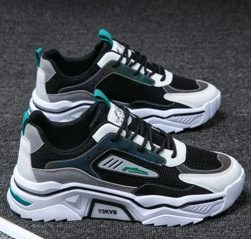 Corvex Herren-Sneaker mit Schnürung und flachem Design