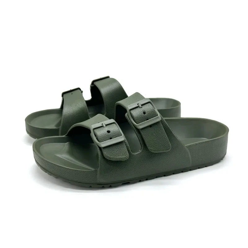 Norvella Unisex Slides mit Schnalle und flachem Design
