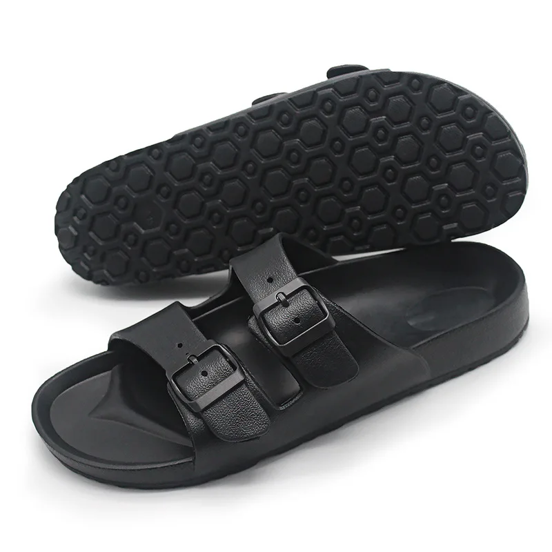 Norvella Unisex Slides mit Schnalle und flachem Design