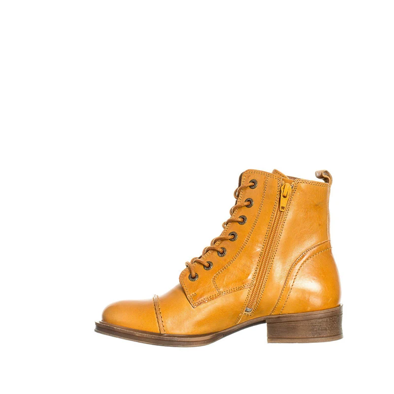 Pandora Laced boots — Yolk mustard