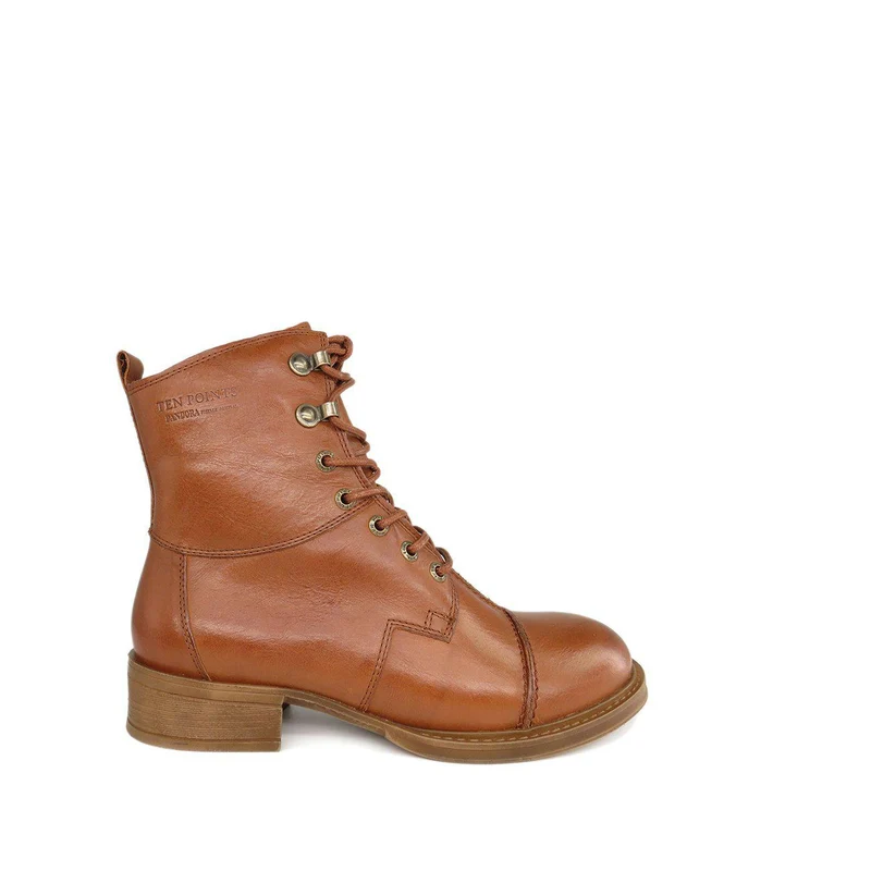 Pandora Laced boots — Cognac