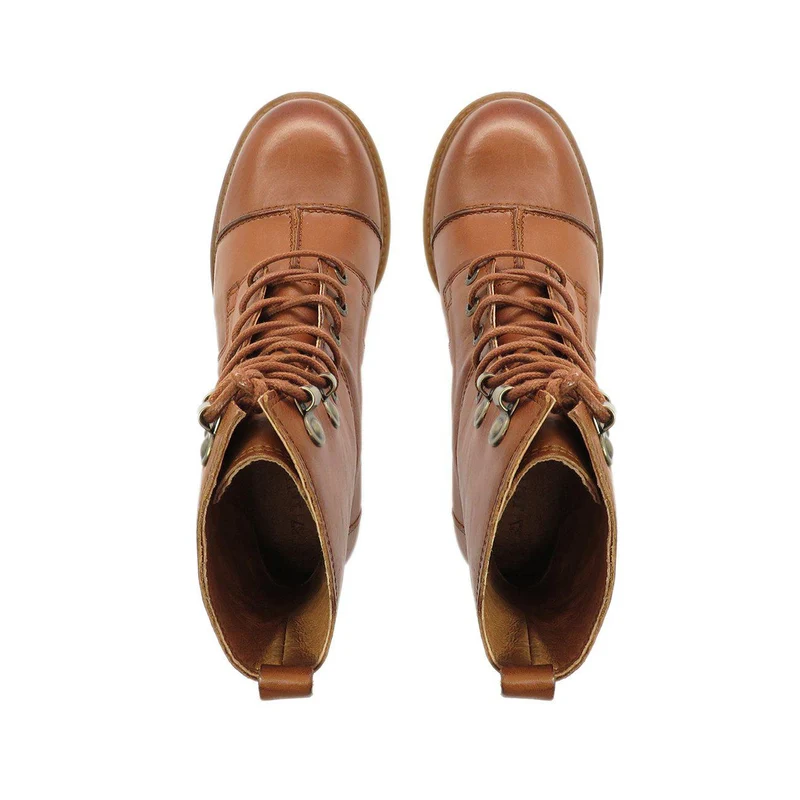 Pandora Laced boots — Cognac