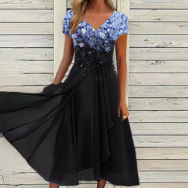 Mirevna Damen Midikleid mit figurbetonter Passform