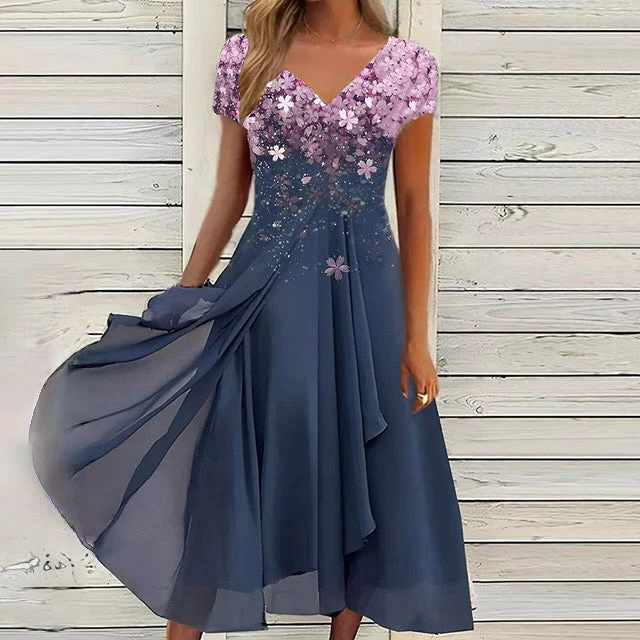 Mirevna Damen Midikleid mit figurbetonter Passform