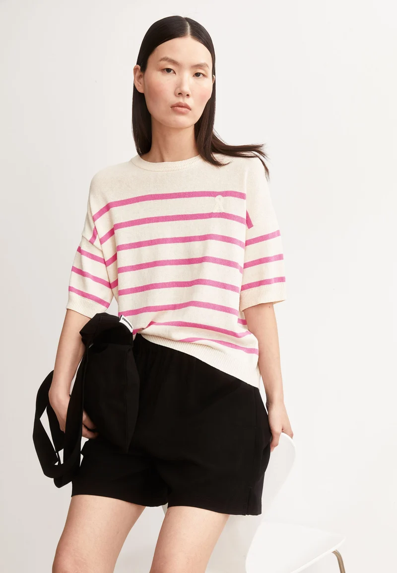 Striped Linen Blend Sweater