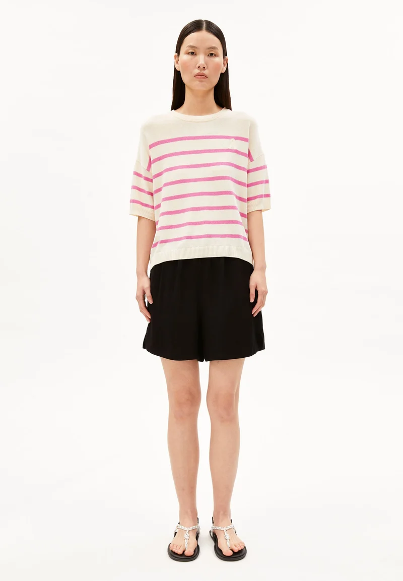 Striped Linen Blend Sweater