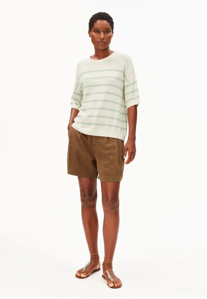 Striped Linen Blend Sweater