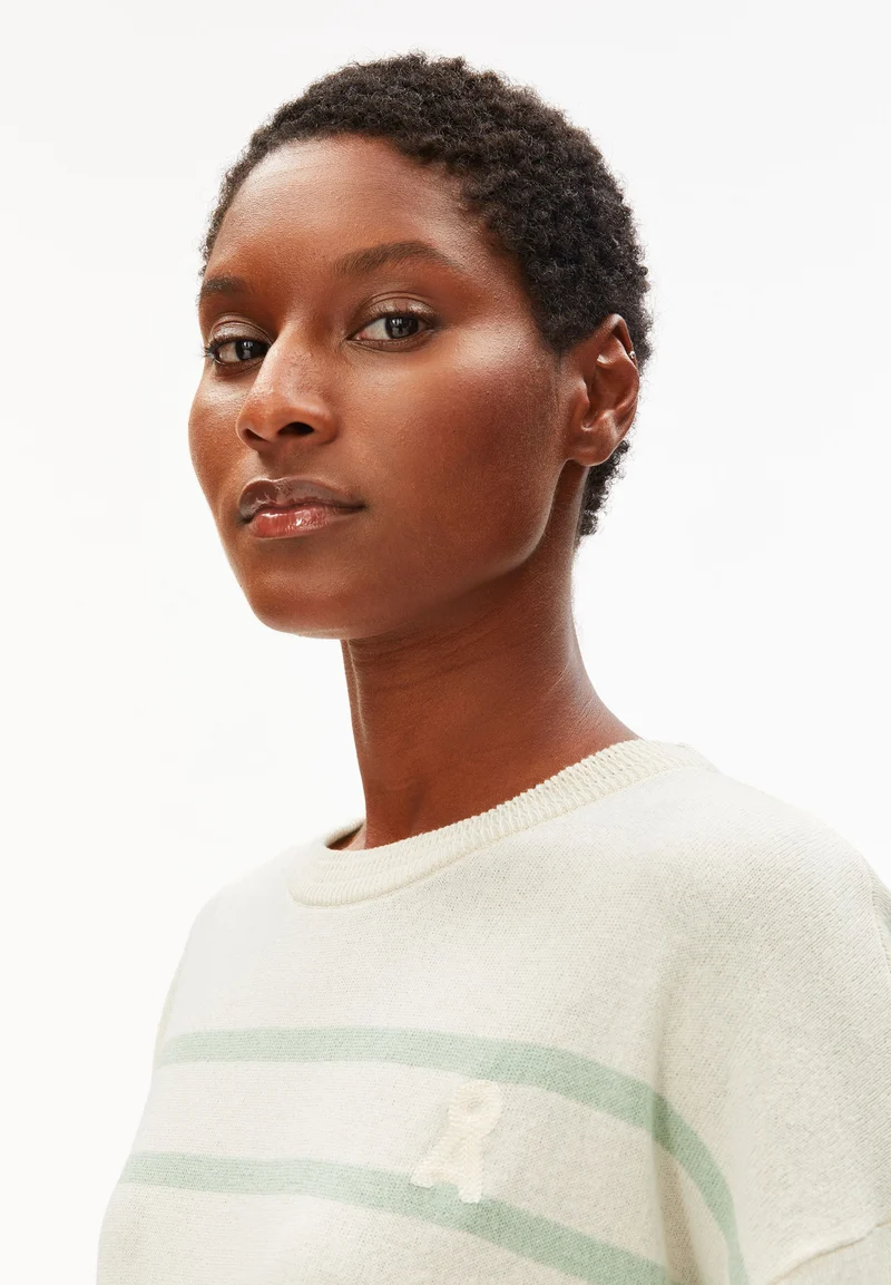 Striped Linen Blend Sweater