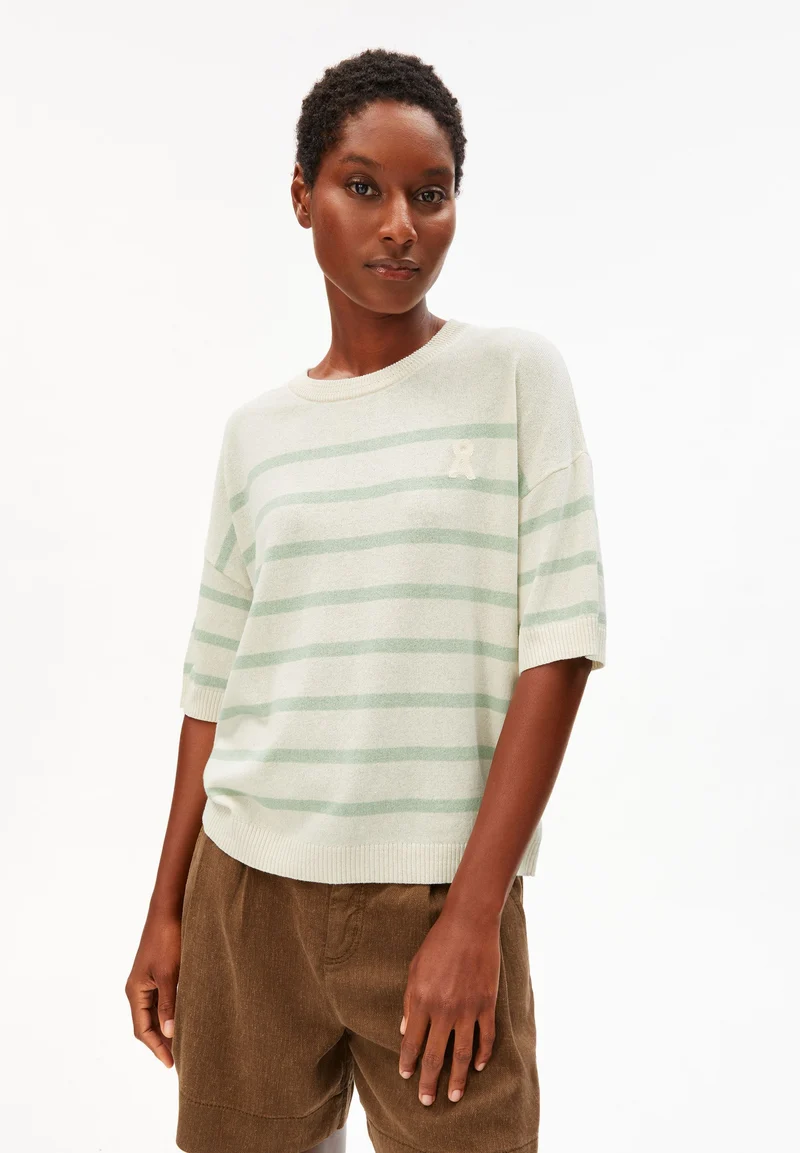 Striped Linen Blend Sweater