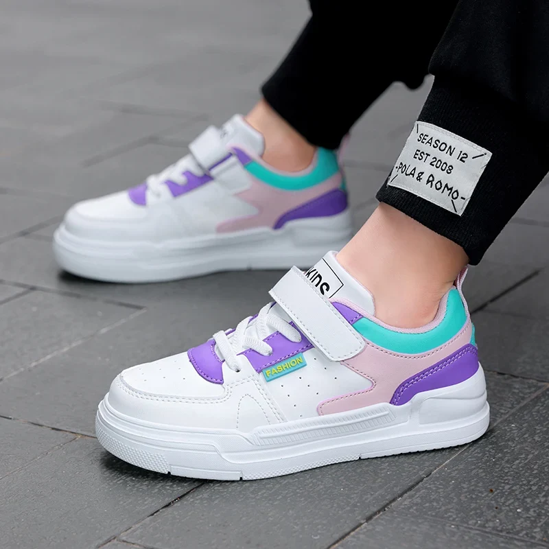 Tavero Kinder Sneaker Unisex mit Klettverschluss und PU-Obermaterial