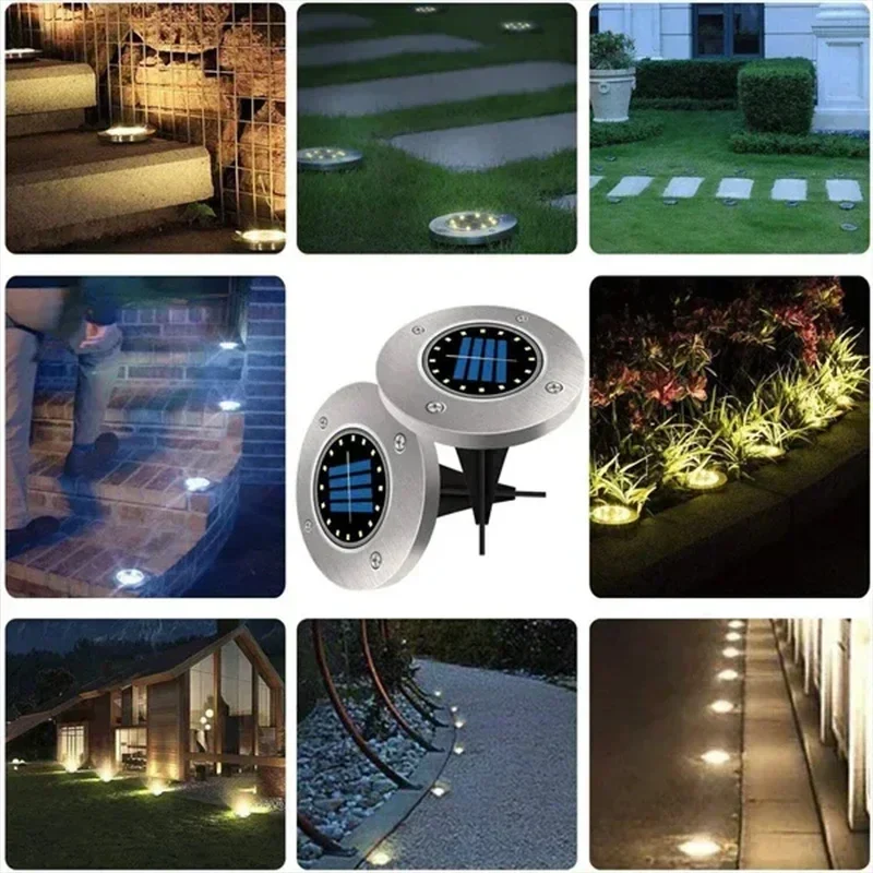 Lumivaro LED Solar Bodenleuchte Garten Einbaulampe 8 oder 20 LEDs