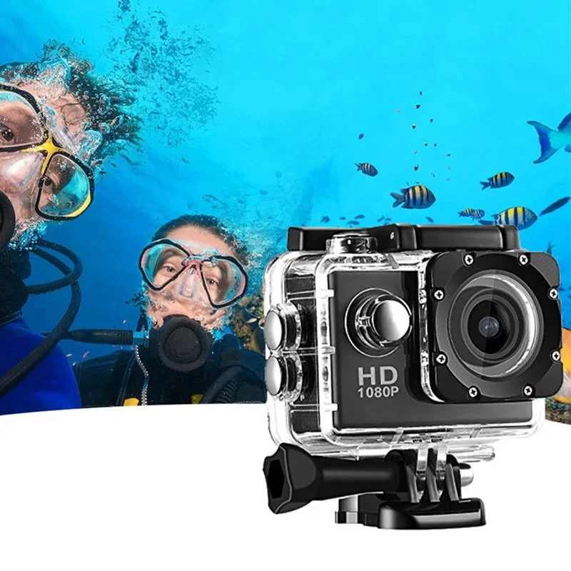 AquaView 720 Action Camera – Sportkamera mit 2.0" Bildschirm und Unterwassergehäuse