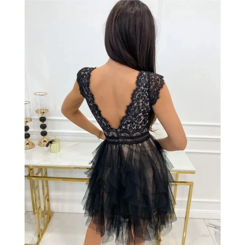 Avenelle Ärmelloses Damenkleid mit V-Ausschnitt und Rückenschleife