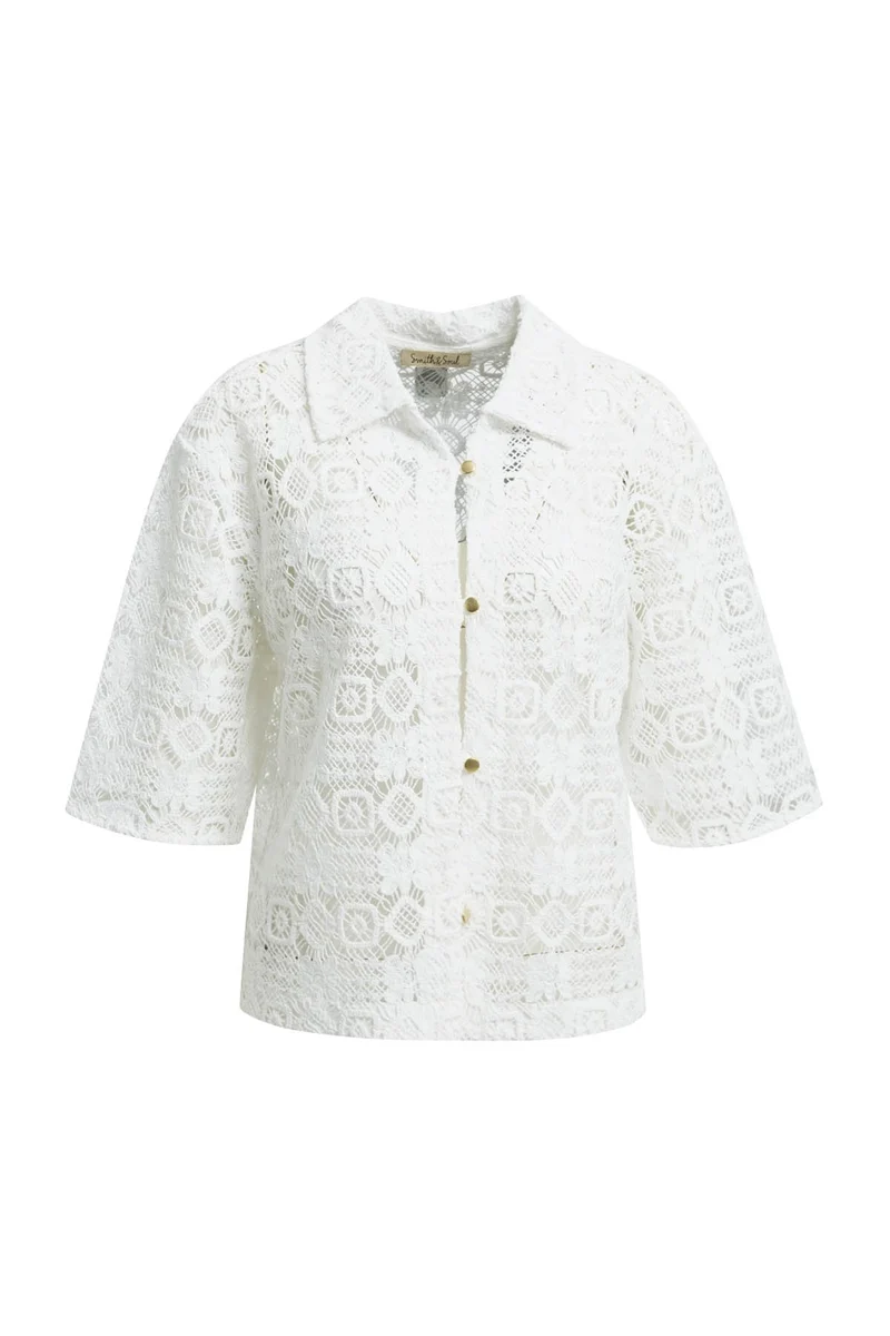 Crochet Short Sleeve Jacket