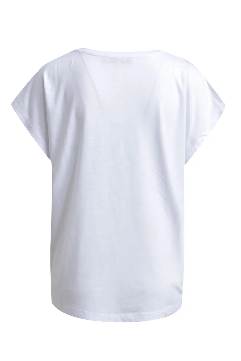 T-shirt Slub With Print-mix