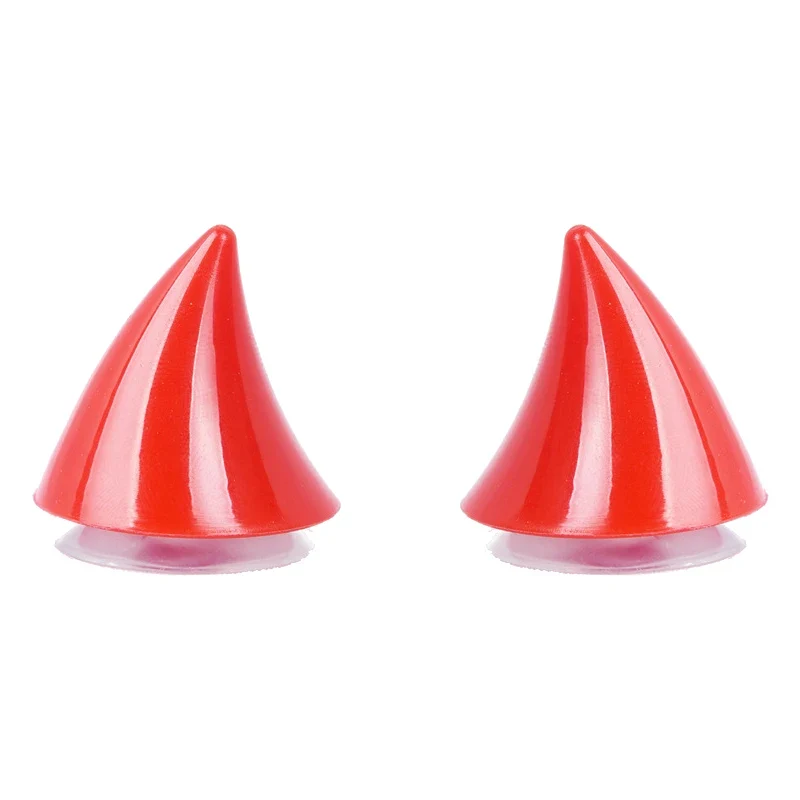 Morvex Helm-Dekoration Hörner 2er-Set mit Saugnäpfen