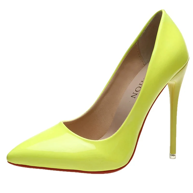 Lurevia Damen Pumps mit spitzer Form und 12 cm Absatz