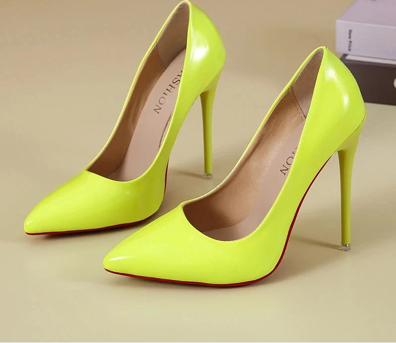 Lurevia Damen Pumps mit spitzer Form und 12 cm Absatz