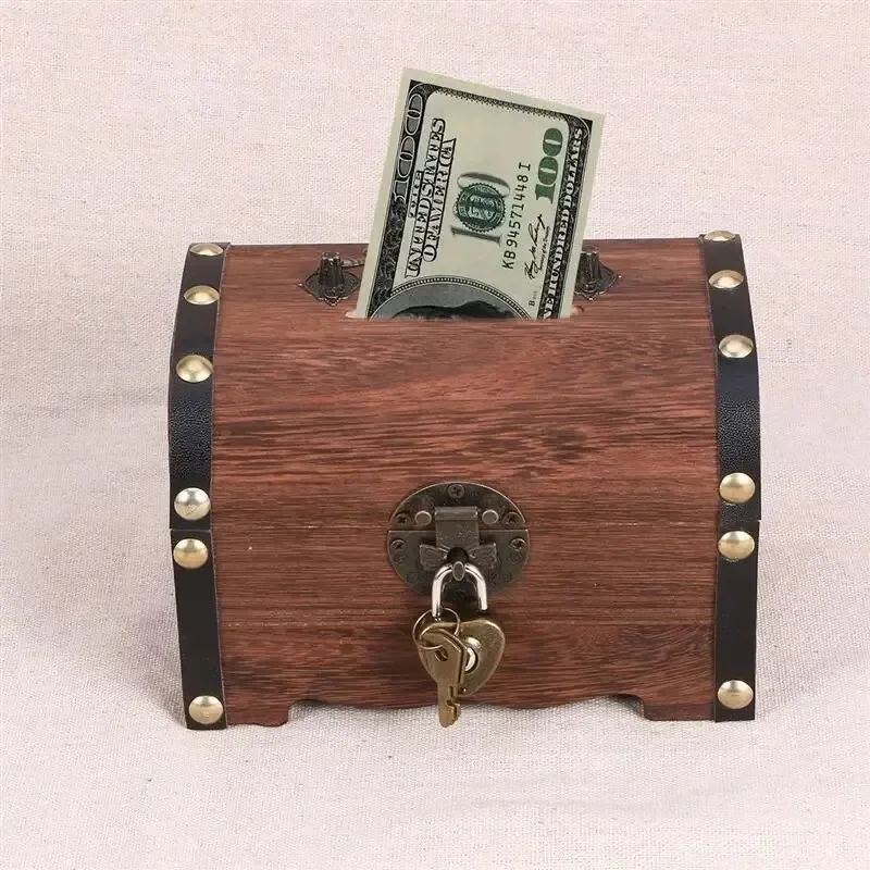 RetroVault Mini Chest – Holz-Aufbewahrungsbox mit Schloss