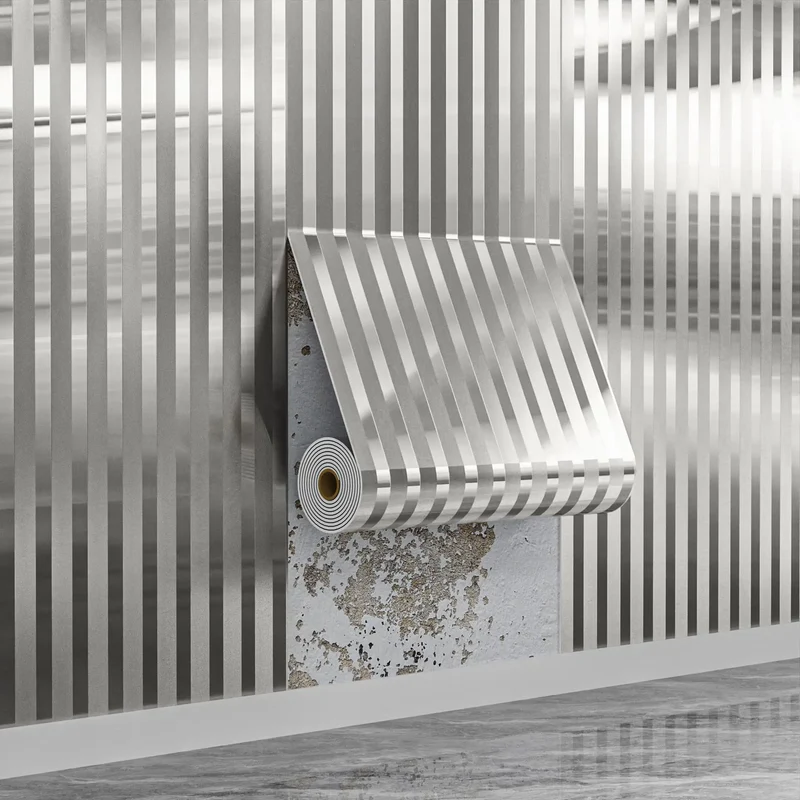 Velstra Selbstklebende 3D Streifen Tapete aus PVC