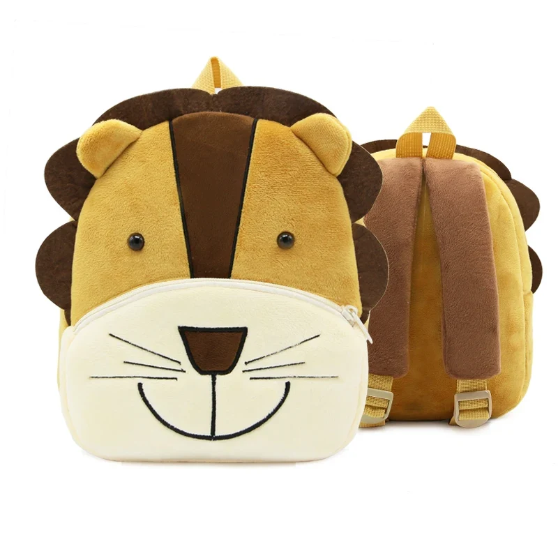 Kinder-Rucksack aus Plüsch mit Tiermotiv