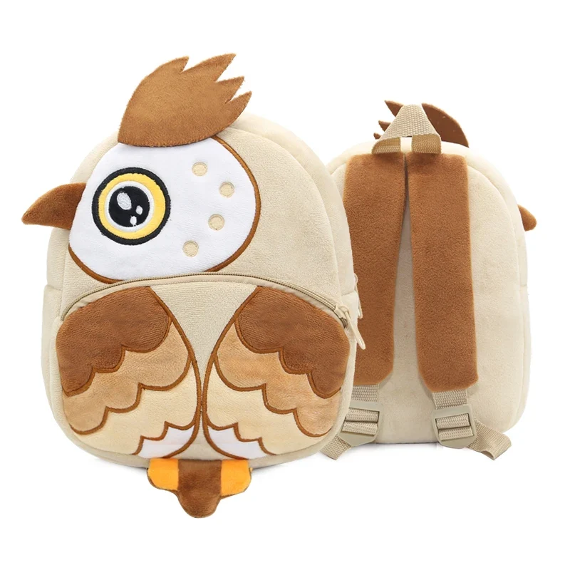 Kinder-Rucksack aus Plüsch mit Tiermotiv