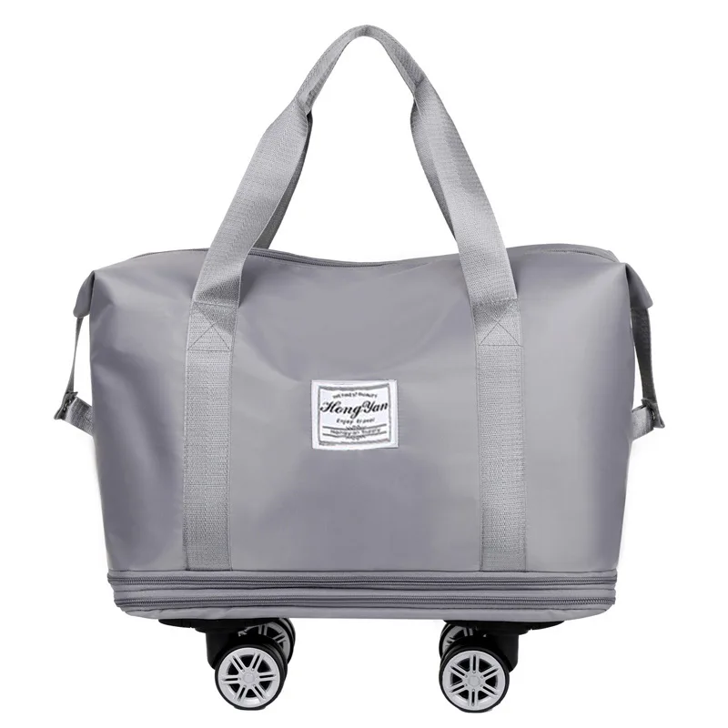 Rollkoffer mit Rollen und Tragegriff im schlichten Design