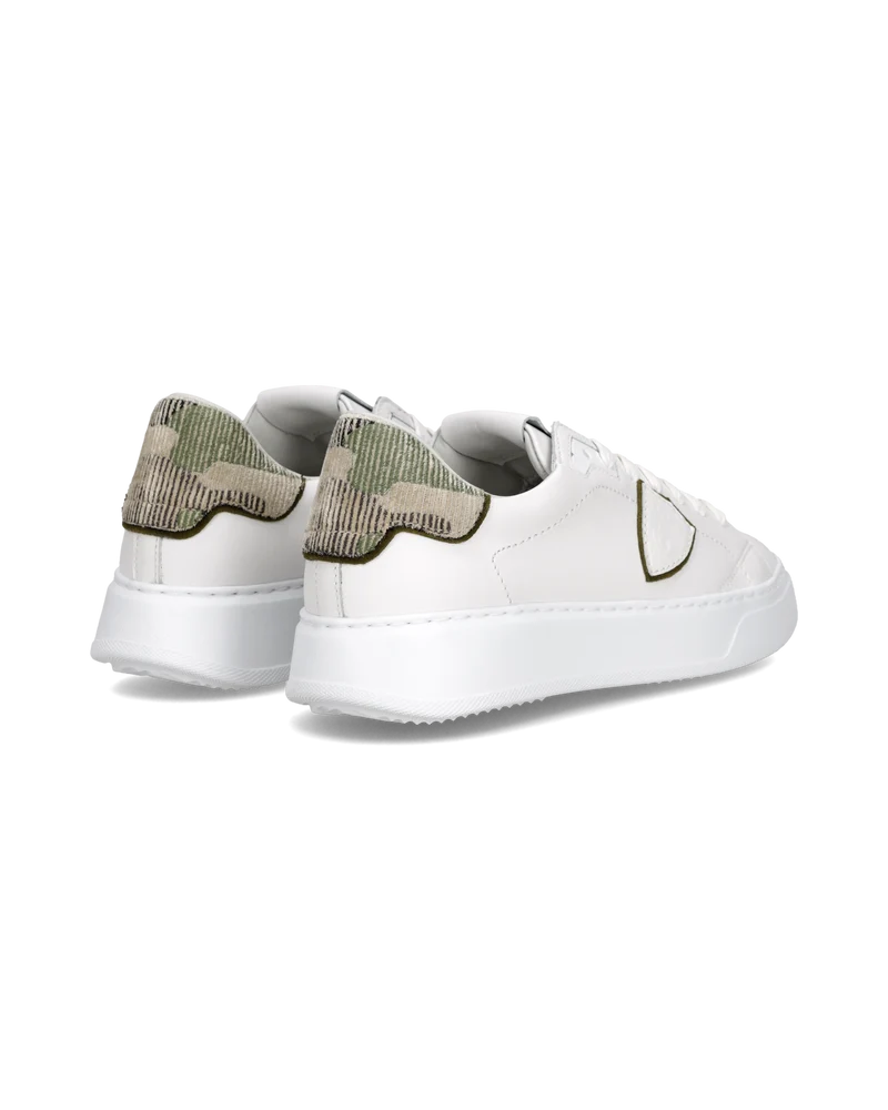 Sneakers Temple Tennis Women, White Camouflage