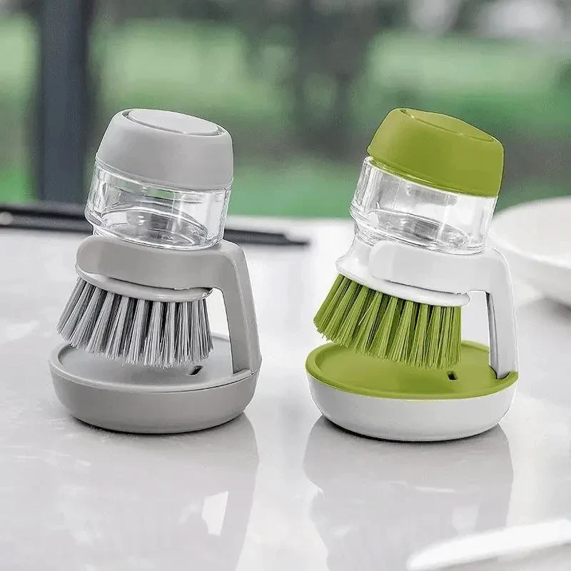 CleanPress Soap Brush – Spülbürste mit Seifenspender und Ablage