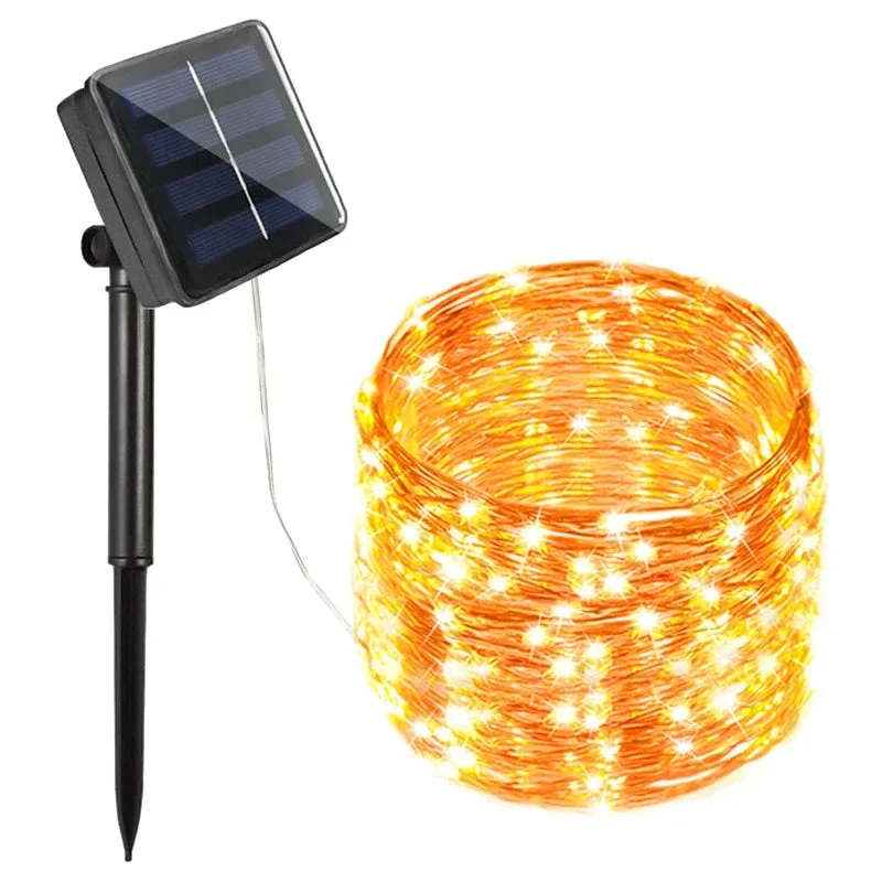 Solar-LED-Lichterkette mit integriertem Akku