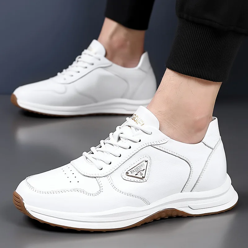 Cavento Sneaker mit Slip-On und Schnürung – Freizeitschuh mit Lederoberfläche und Profilsohle