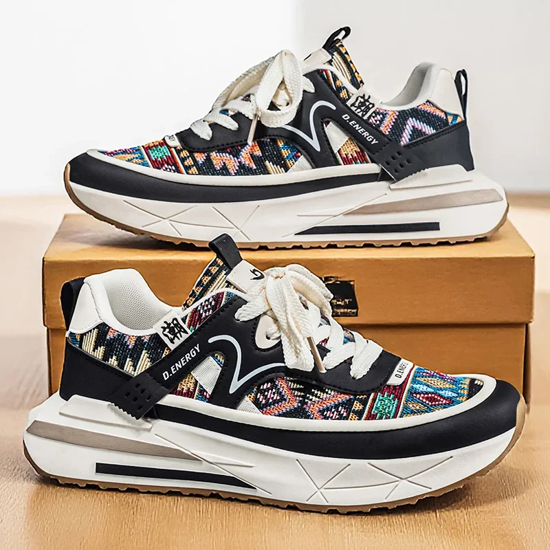 Neravio Sneaker mit Schnürung und profilierter Gummisohle