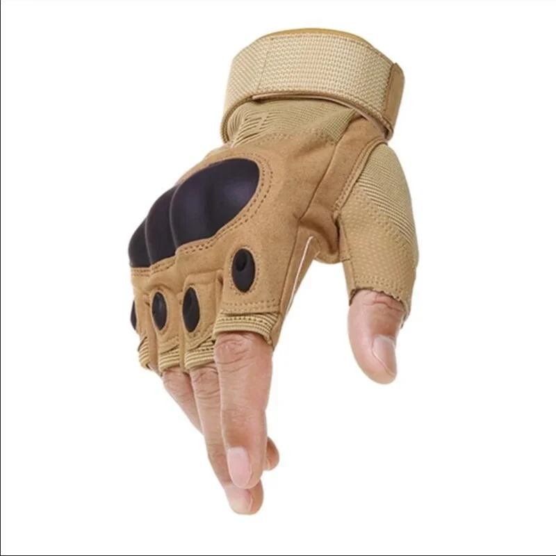 Griprex Half-Finger Sporthandschuhe aus Baumwolle und Synthetikleder