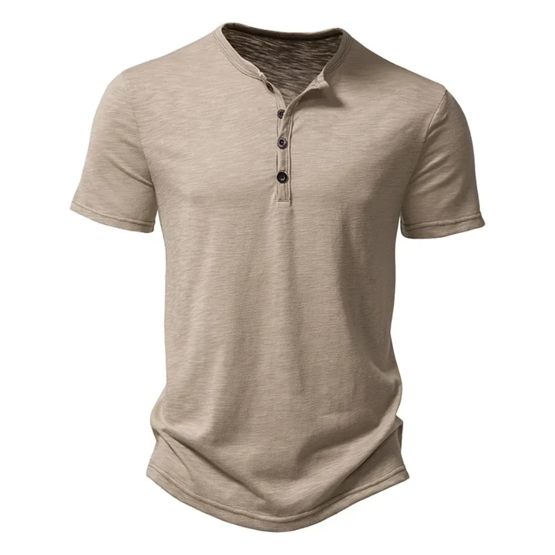 Velano Henley T-Shirt kurzarm mit Knopfleiste und bequemer Passform für den Alltag